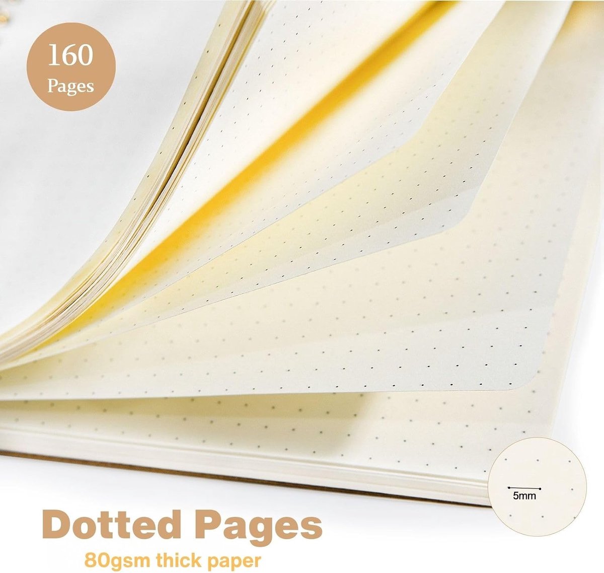 Notebook A5 Dotted - 4 Pack Notitieblokken - 160 Pagina's - Ideaal voor School en Kantoor - ShopVlot