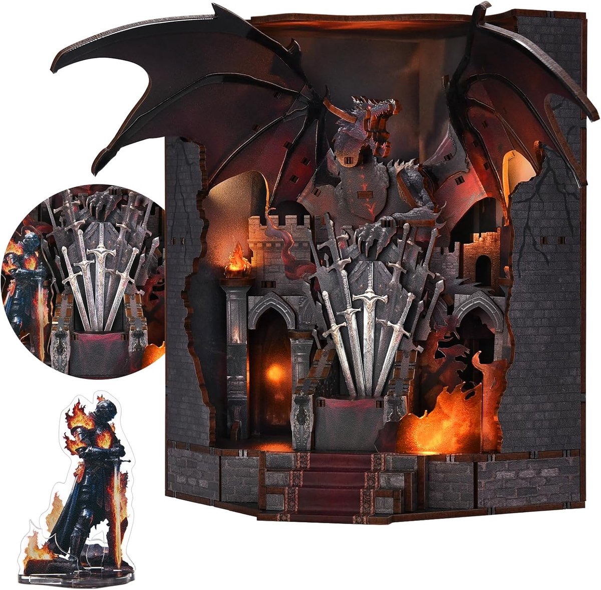 Miniatuurhuis DIY Kit - 3D Puzzel met LED Licht - Creatieve Boekenkast Decoratie - Ideaal voor Volwassenen - ShopVlot