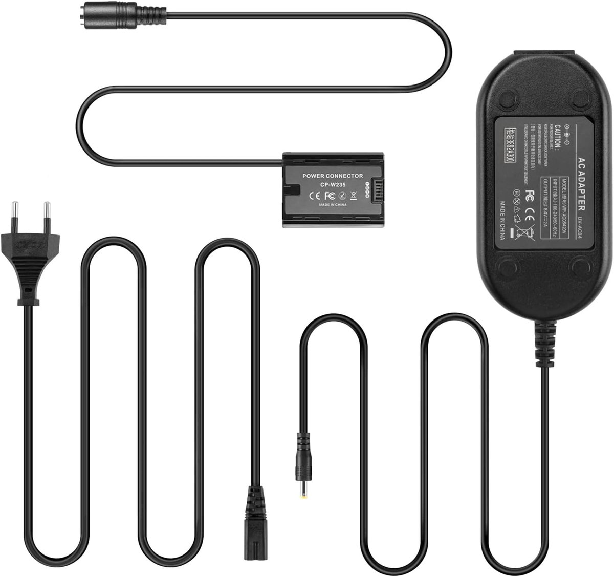 AC Adapter Dummy Battery CP-W235 - Fujifilm XT-4 X-H2S GFX 50SII - DC Coupling Kit - Betrouwbare stroomvoorziening - ShopVlot