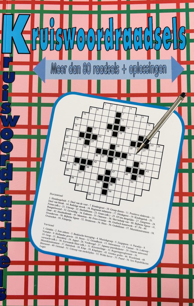 Kruiswoordpuzzelboek – 96 Pagina's Vol Kruiswoordpuzzels | Puzzelboek voor Volwassenen | Woordpuzzels & Denkspelletjes