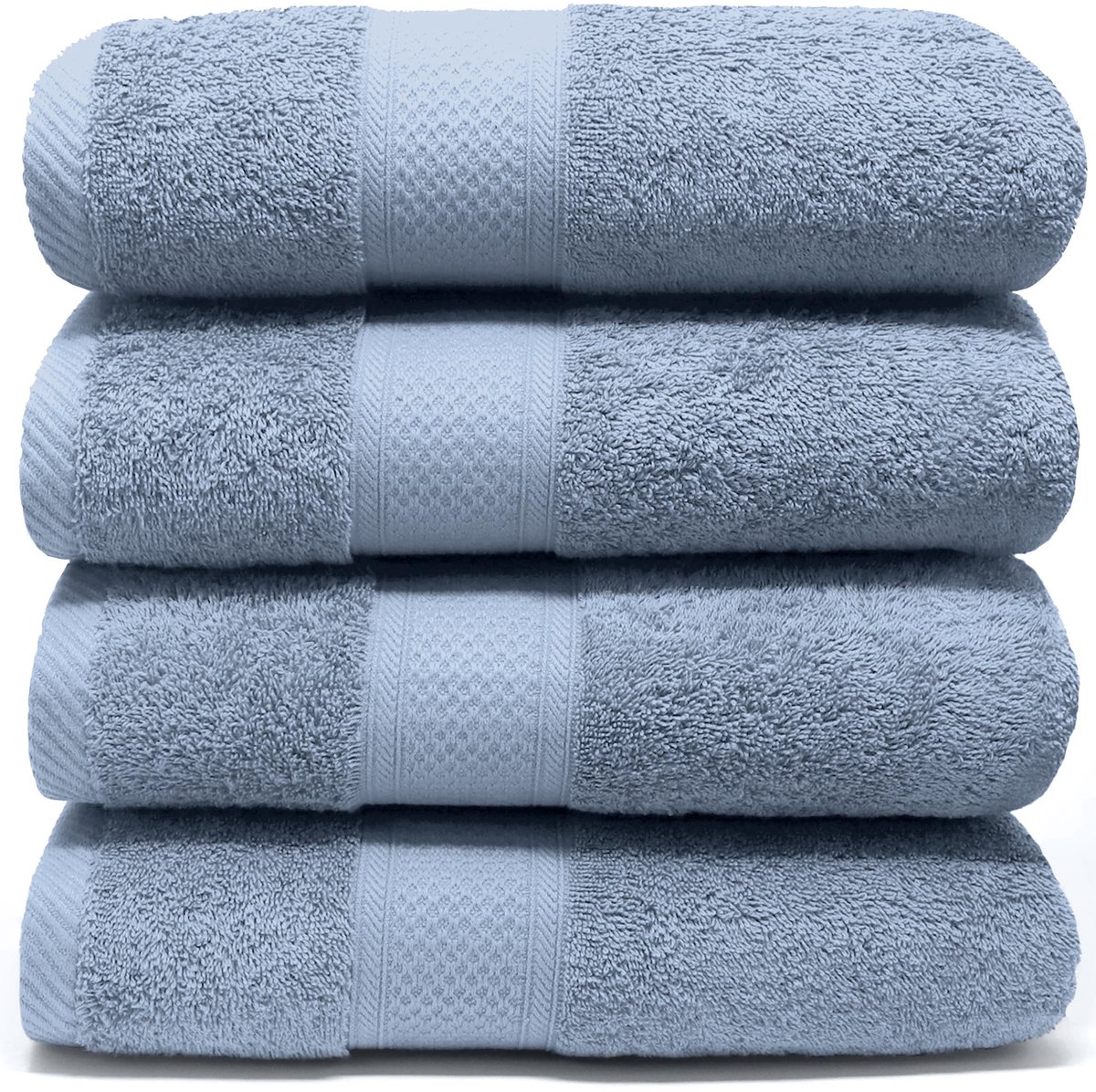 Badhanddoekenset 4 grote handdoeken - 100% katoen - zacht en absorberend - ideaal voor thuis en spa - ShopVlot