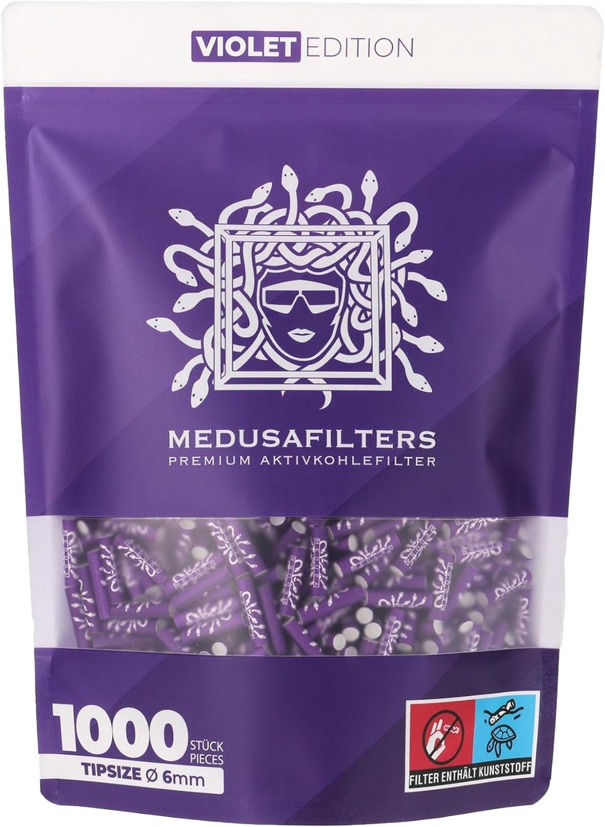 Activkoolfilters 1000 stuks 6 mm Ø - Veganvezels en kokos - Unvervalste smaak - Made in Duitsland - ShopVlot