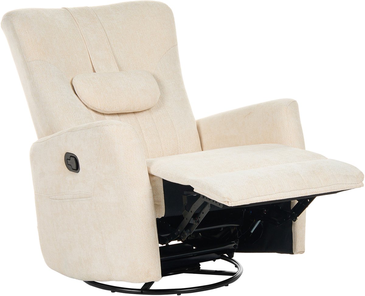 REA - Relaxfauteuil - Lichtbeige - Chenille