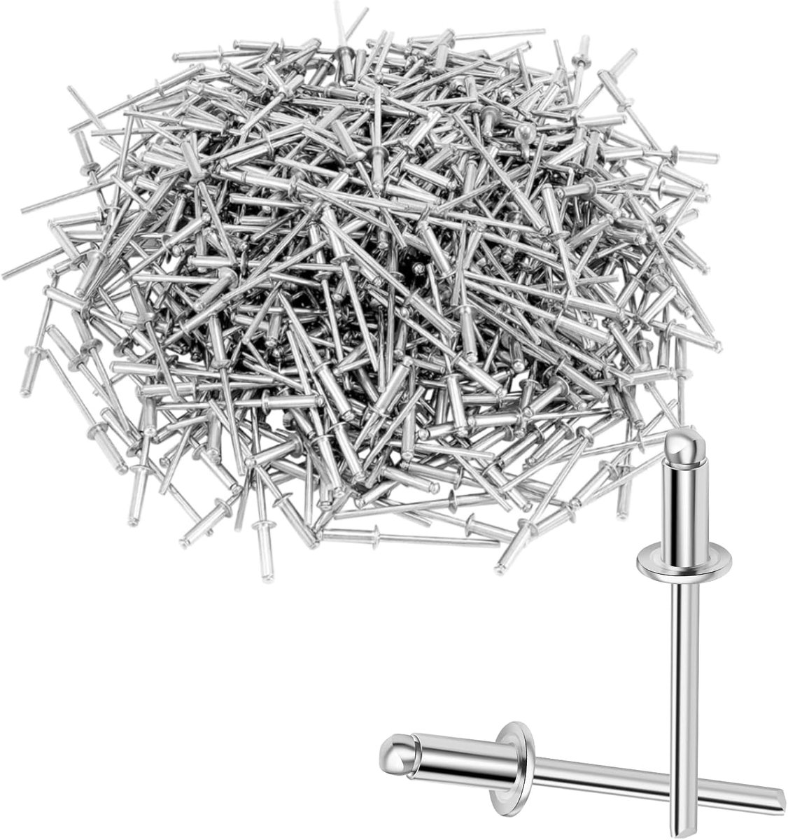 Blindklinknagels 0.3 x 6 mm - Aluminium - Dome Head - Eenvoudig te installeren - ShopVlot