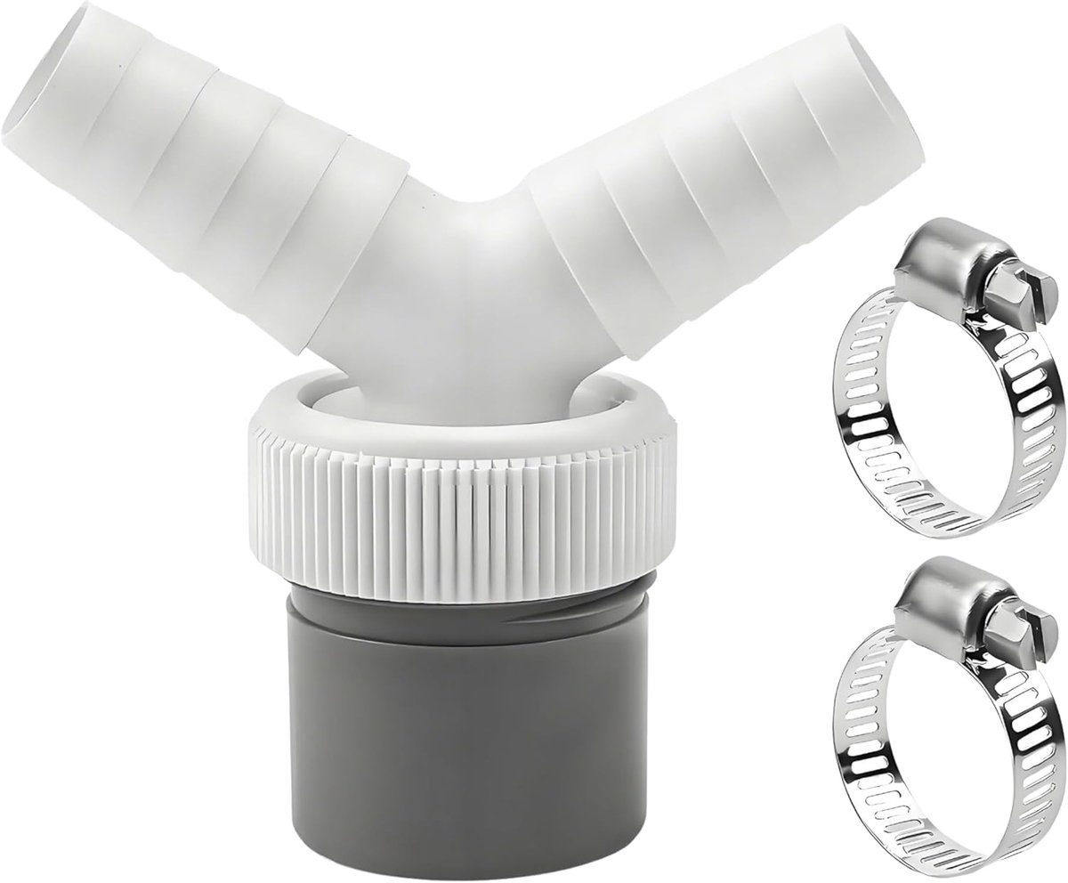 Afvoerbuisconnector en splitter voor wasmachine - Y-splitter adapter - voor 18-24mm slangen - eenvoudig aansluiten - ShopVlot