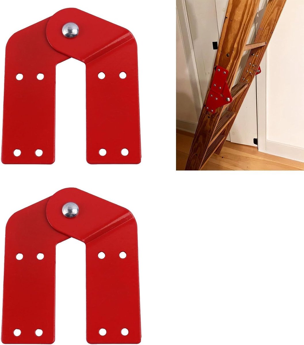 Attic Ladder Hengen - Aluminium - 2 stuks - Eenvoudige installatie en veilige stabiliteit - ShopVlot