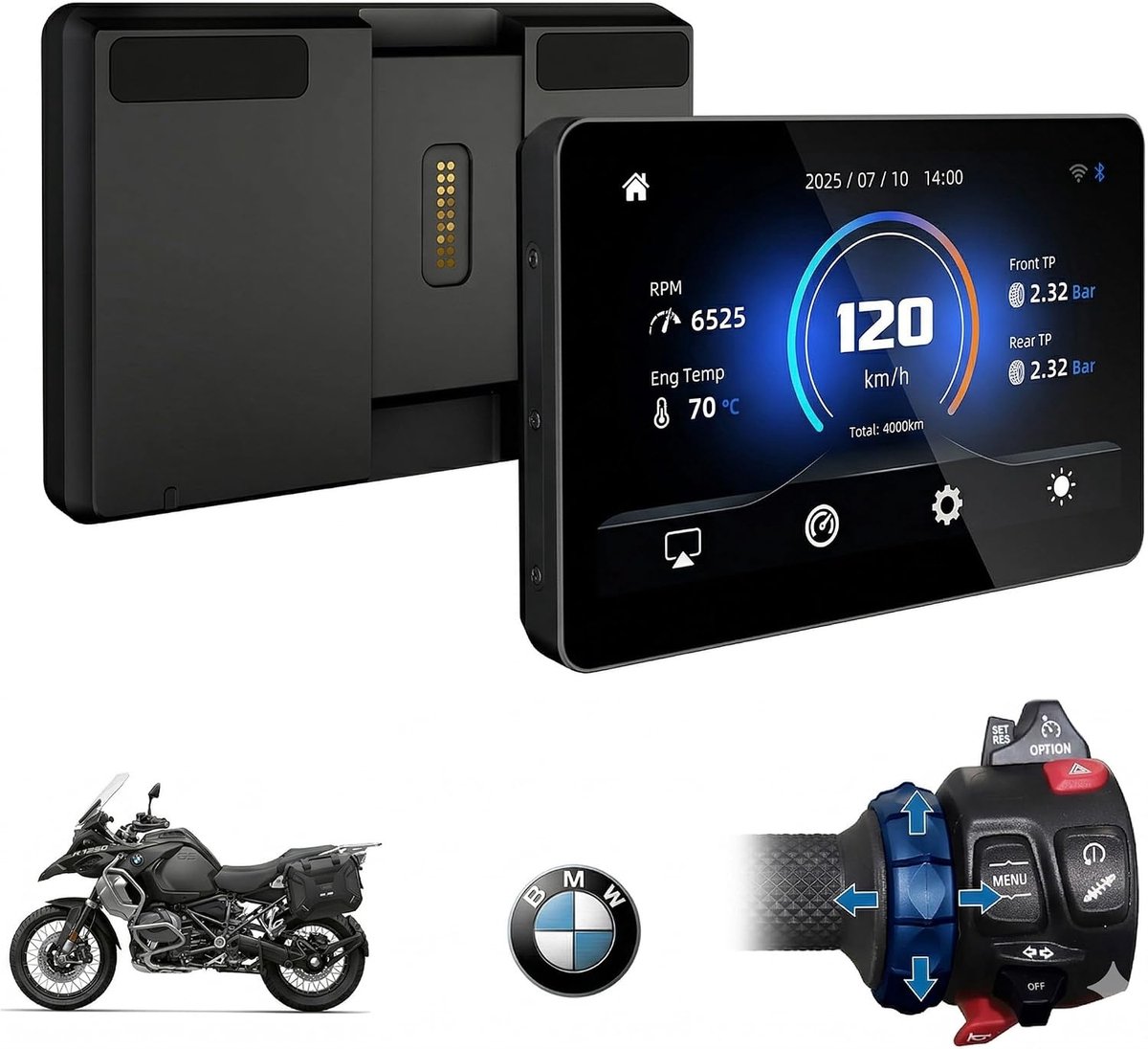 6.2 inch motordisplay - HD touchscreen - draadloze CarPlay & Android Auto - ideale reispartner - ShopVlot