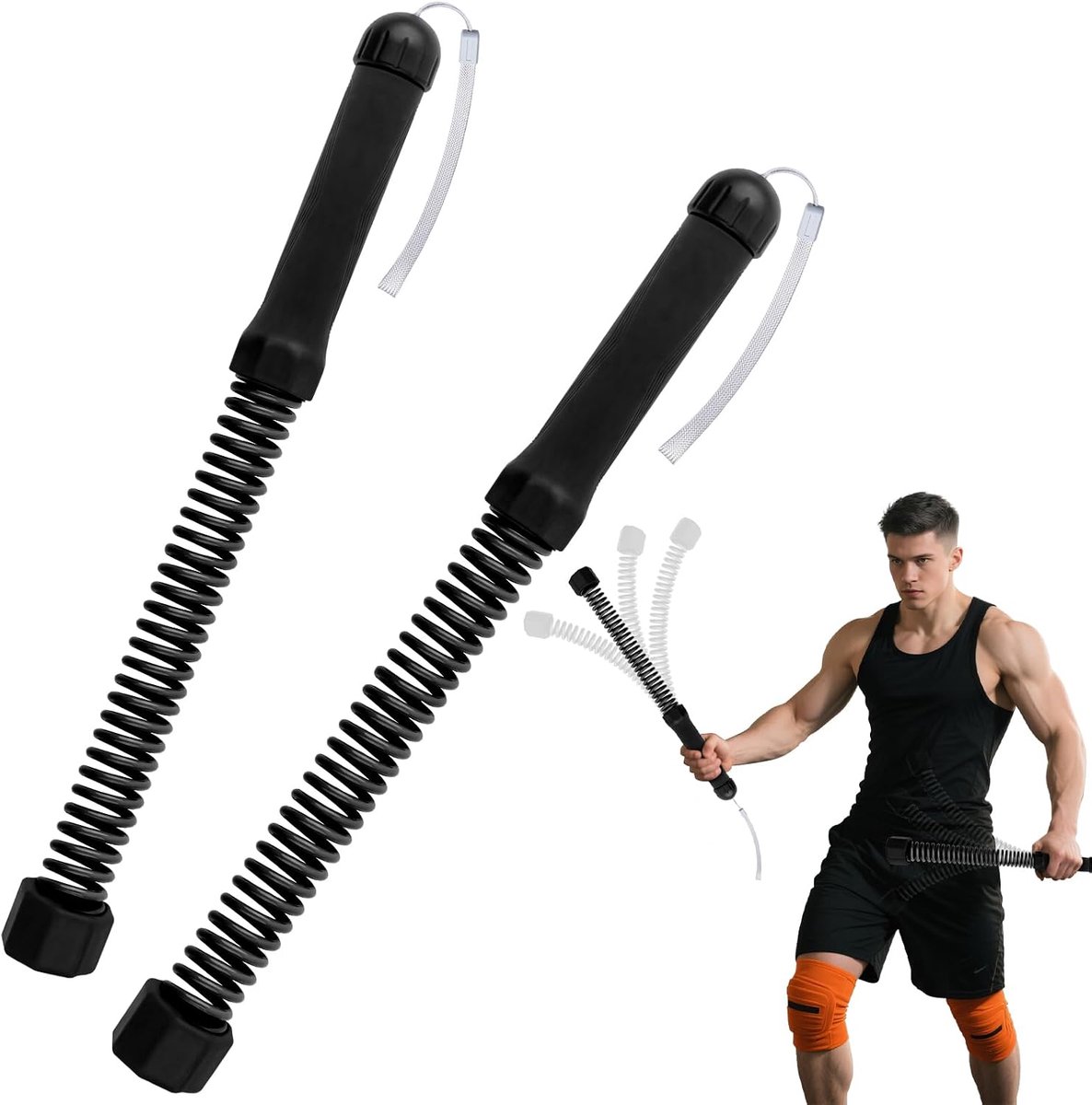 Battle Ropes 2 stuks - Draagbaar en zwaar - Antislip handgreep - Effectieve full-body training - ShopVlot