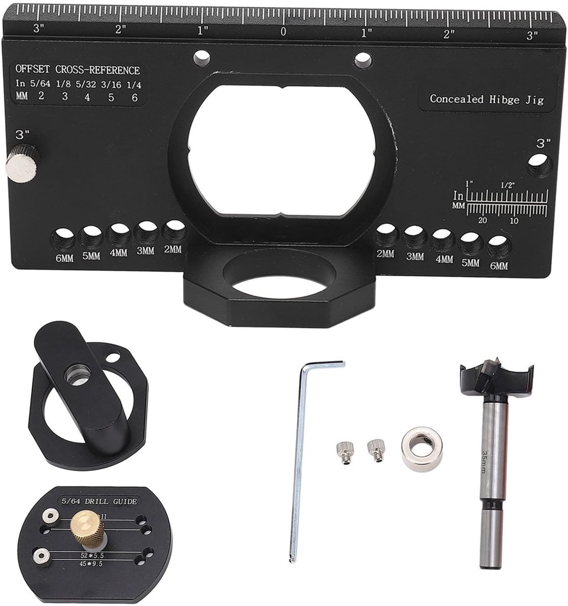 Verborgene scharnier mal set 35mm - aluminium - precisie en gebruiksgemak - ideaal voor houtbewerkers - ShopVlot