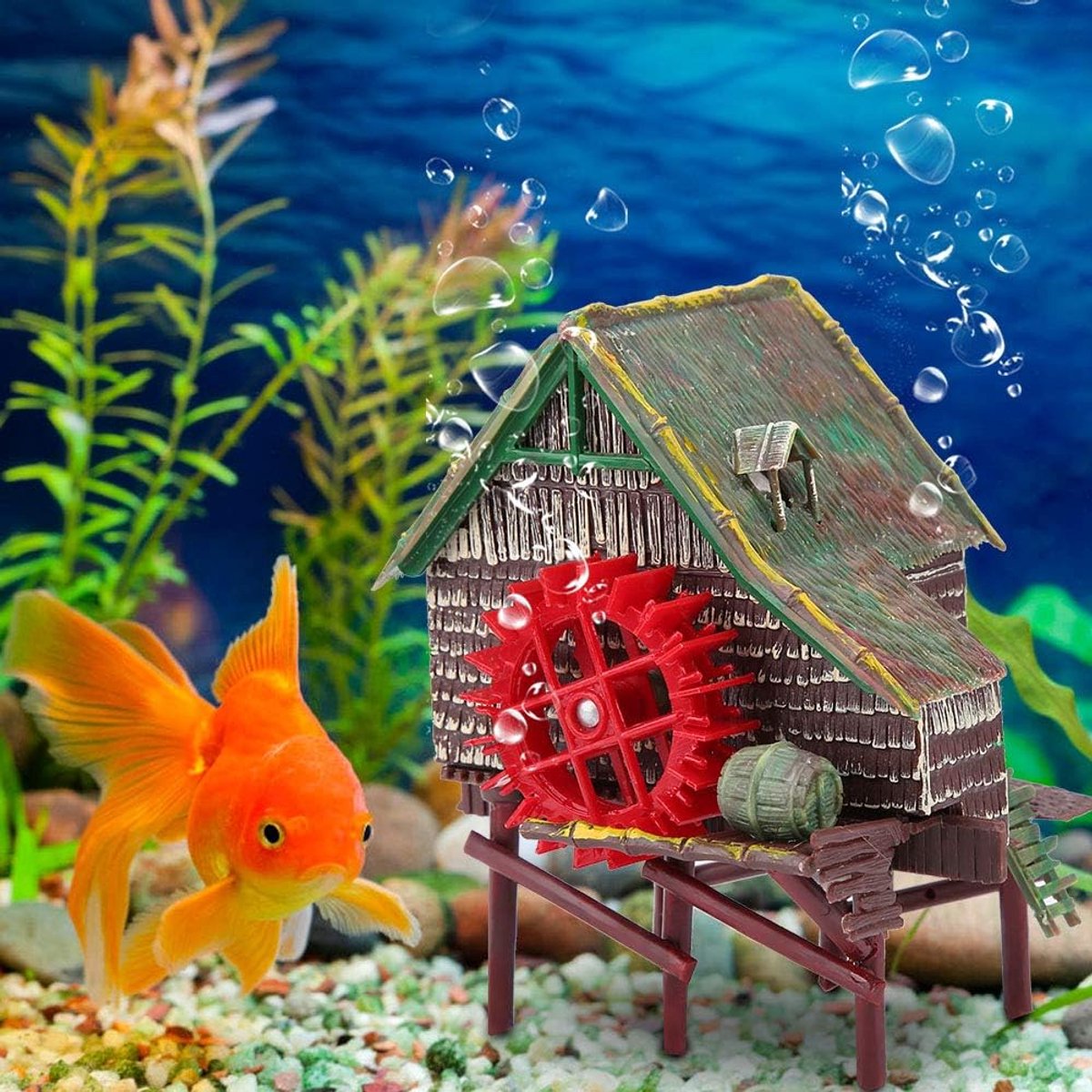 Aquariumwaterraddecoratie - Levendige kleuren - Verbeterd landschap - Voor een uniek effect - ShopVlot