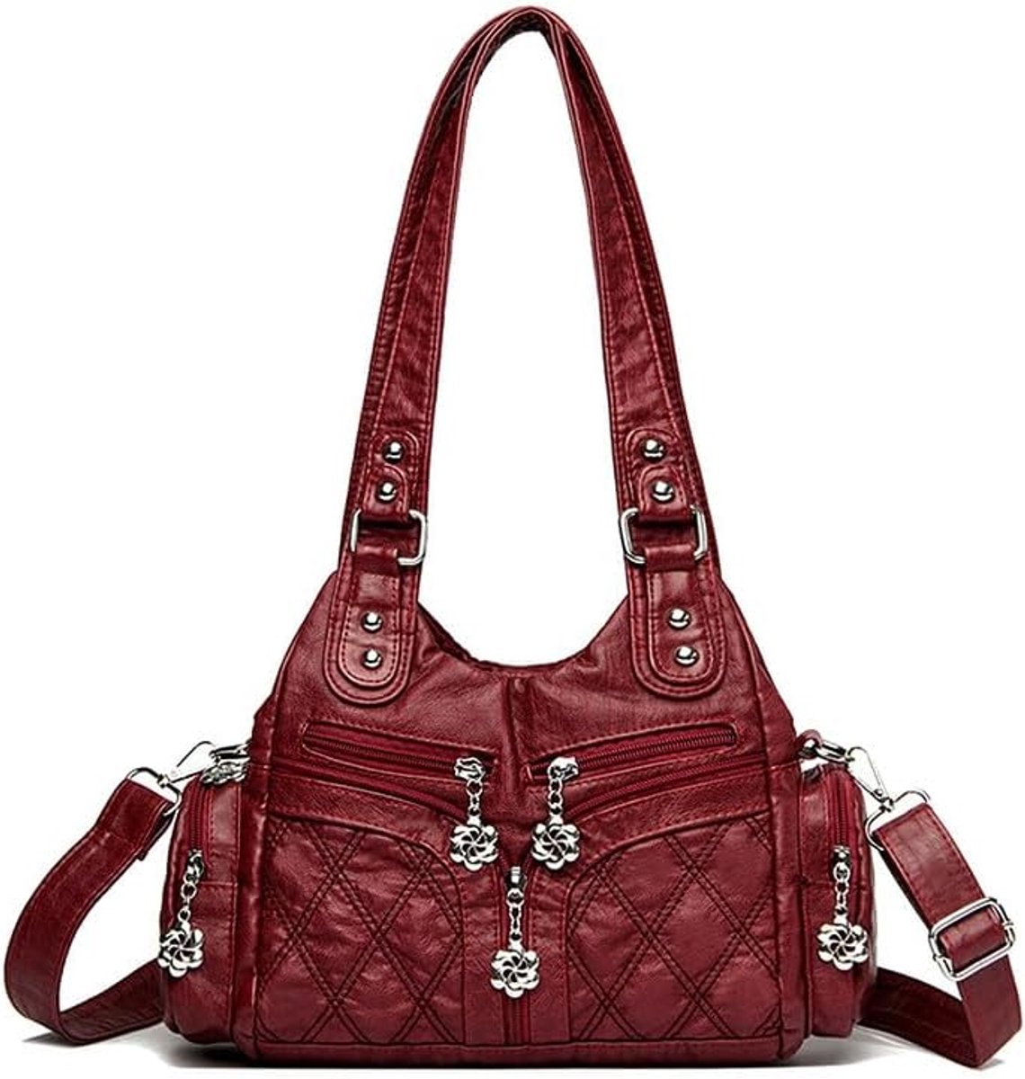 Schoudertas dames 32x13x23 cm - PU leer - luxe en waterproof - ideale handtas voor dagelijks gebruik - ShopVlot