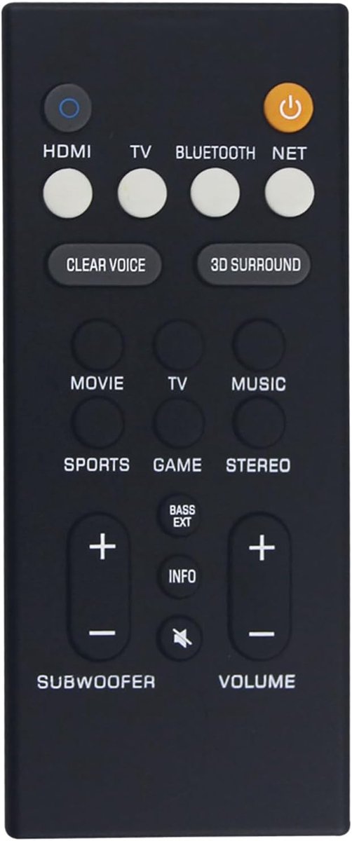 Afstandsbediening VCQ9140 voor Yamaha Soundbar - Geschikt voor YAS-109 YAS-209 ATS-1090 ATS-2090 - ShopVlot