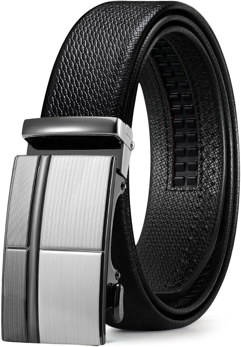 Herenriem 35 mm - Leer met ratchet sluiting - Voor zakelijke outfits - ShopVlot