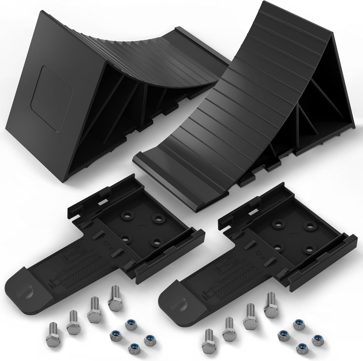 Remwiggen set van 2 - Inclusief beugels en montagemateriaal - Geschikt voor aanhangers en caravans - Tot 1600 kg aslast - ShopVlot
