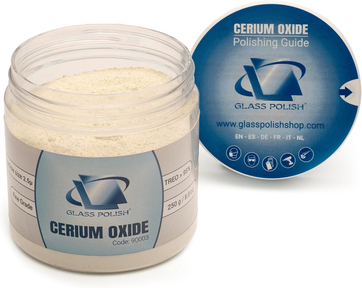 Glaspolish 250g - Ceriumoxide - Fijne formule - Effectieve defectverwijdering - ShopVlot