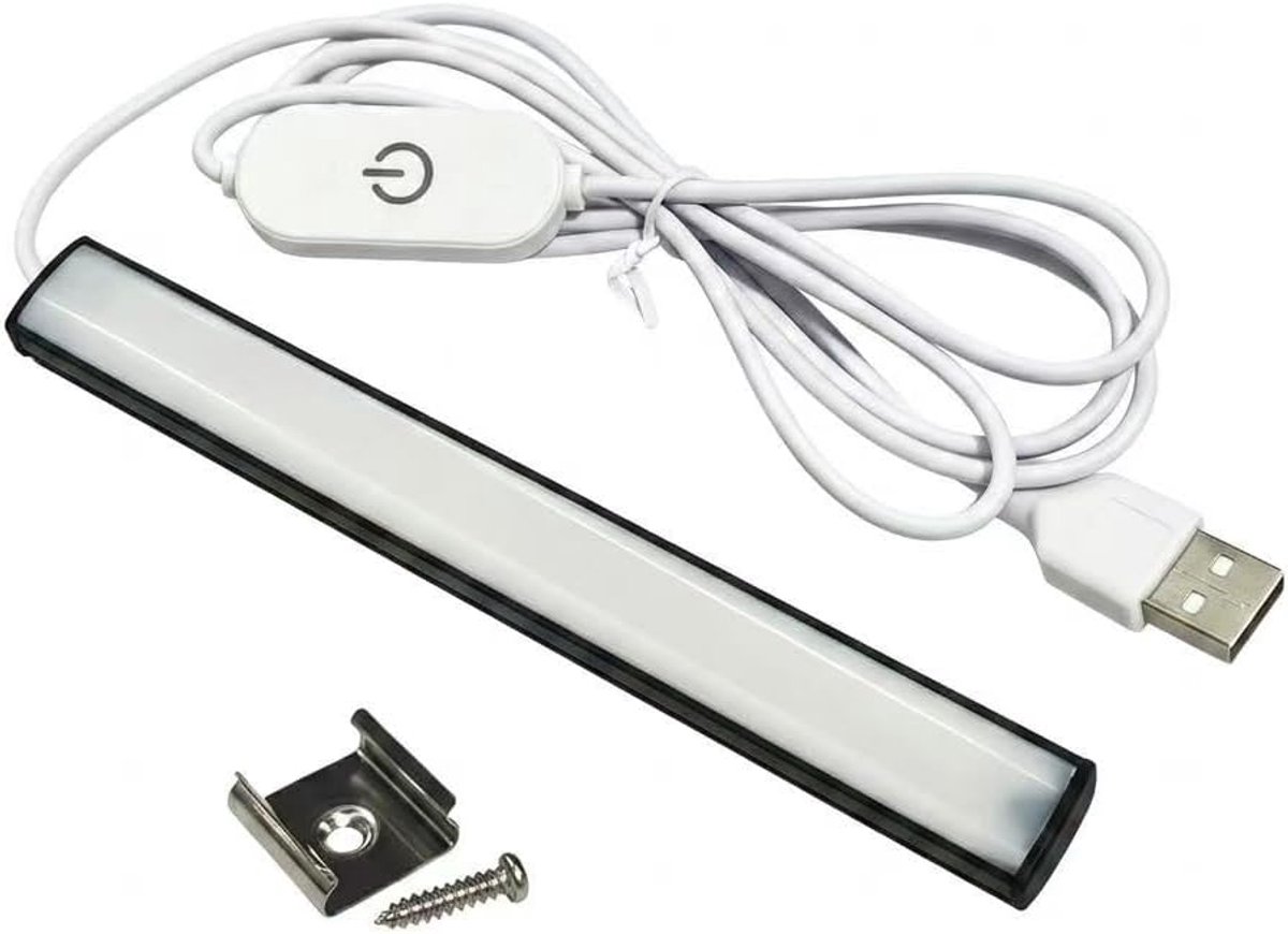 LED-strip 30 cm - USB COB - 3 kleuren - zelfklevend met aanraakschakelaar - ShopVlot