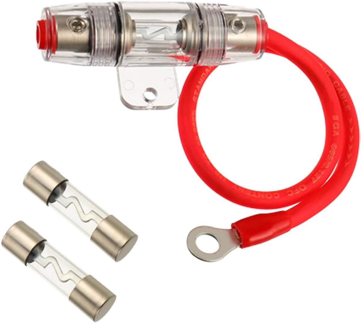 Portable powerkabel 60 A - 8 AWG - koper zonder zuurstof - bescherming voor geluidssystemen - ShopVlot