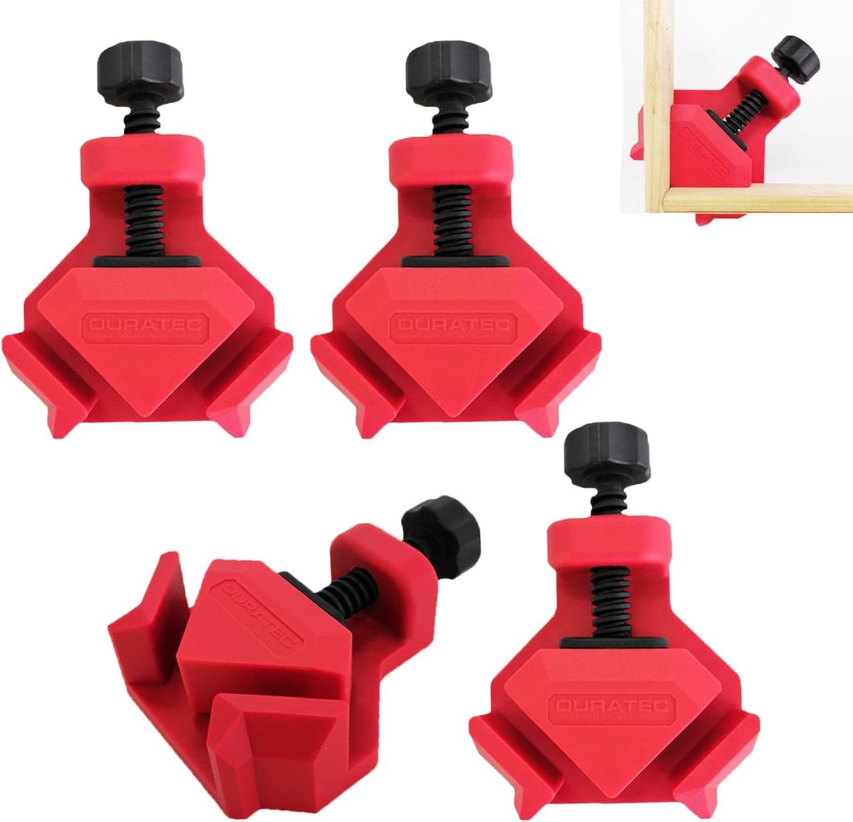 Hoekklemmen voor hout 90 graden - 4 stuks - spankracht 25 kg - ideaal voor verlijmen - ShopVlot