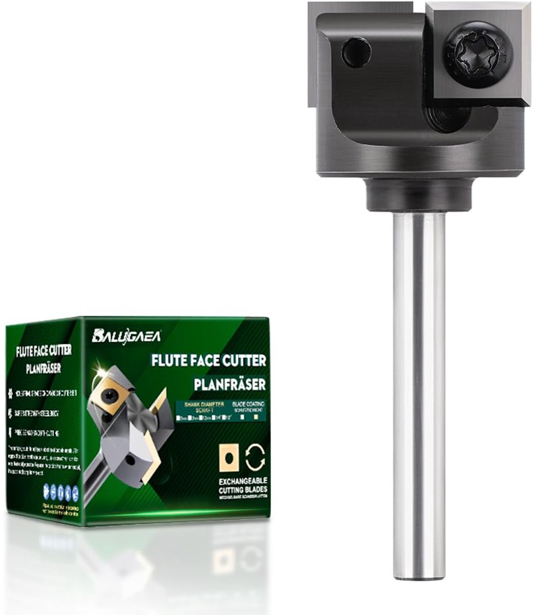 Router freesmolen 25,4 mm - 6 mm schacht - 2 snijkanten - ideaal voor houtbewerking - ShopVlot