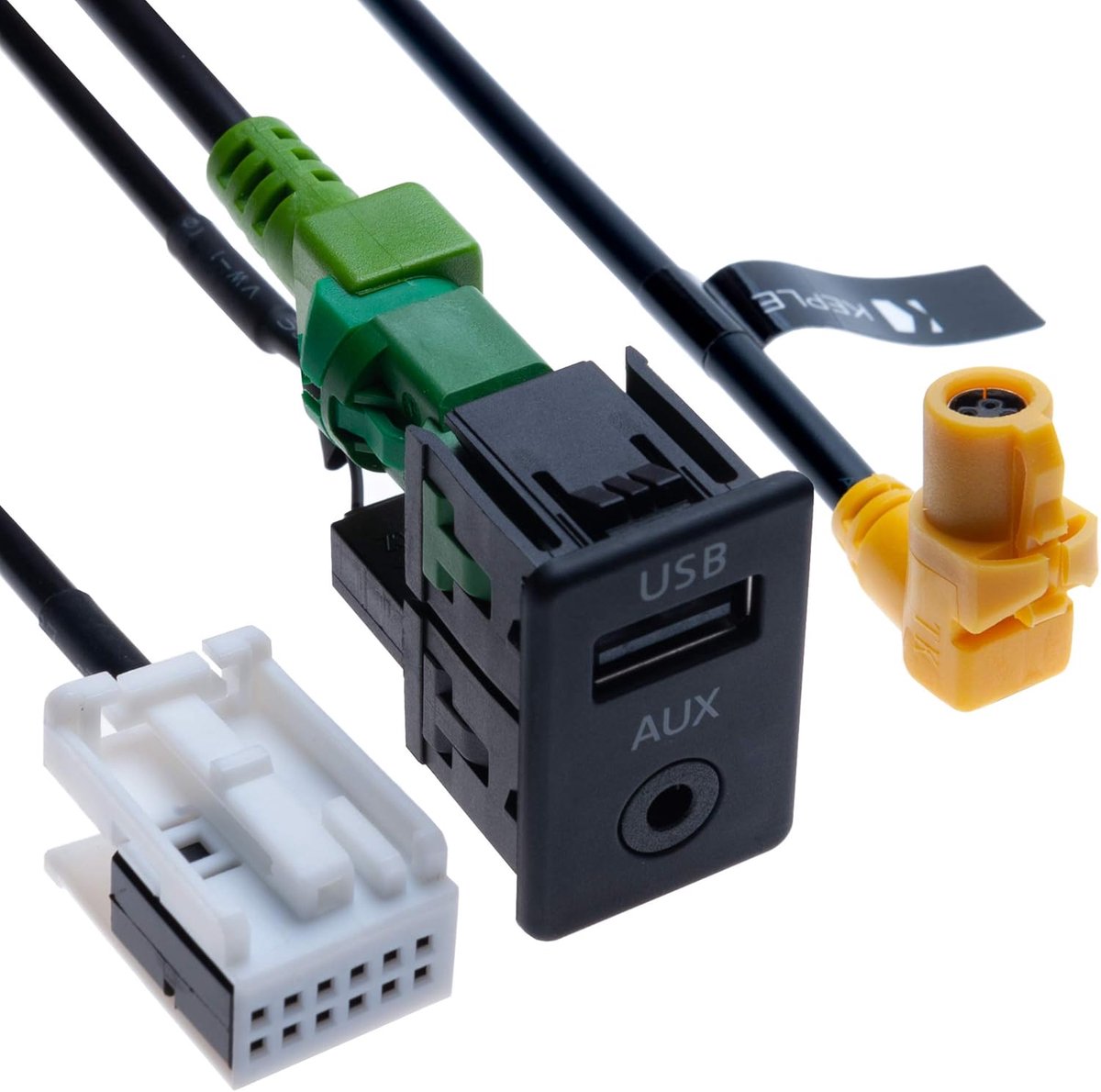 USB AUX Car Switch + USB 4-Pin Kabel - 1.5 m - Voor BMW 1 3 5 6 E-serie - Eenvoudige installatie - ShopVlot