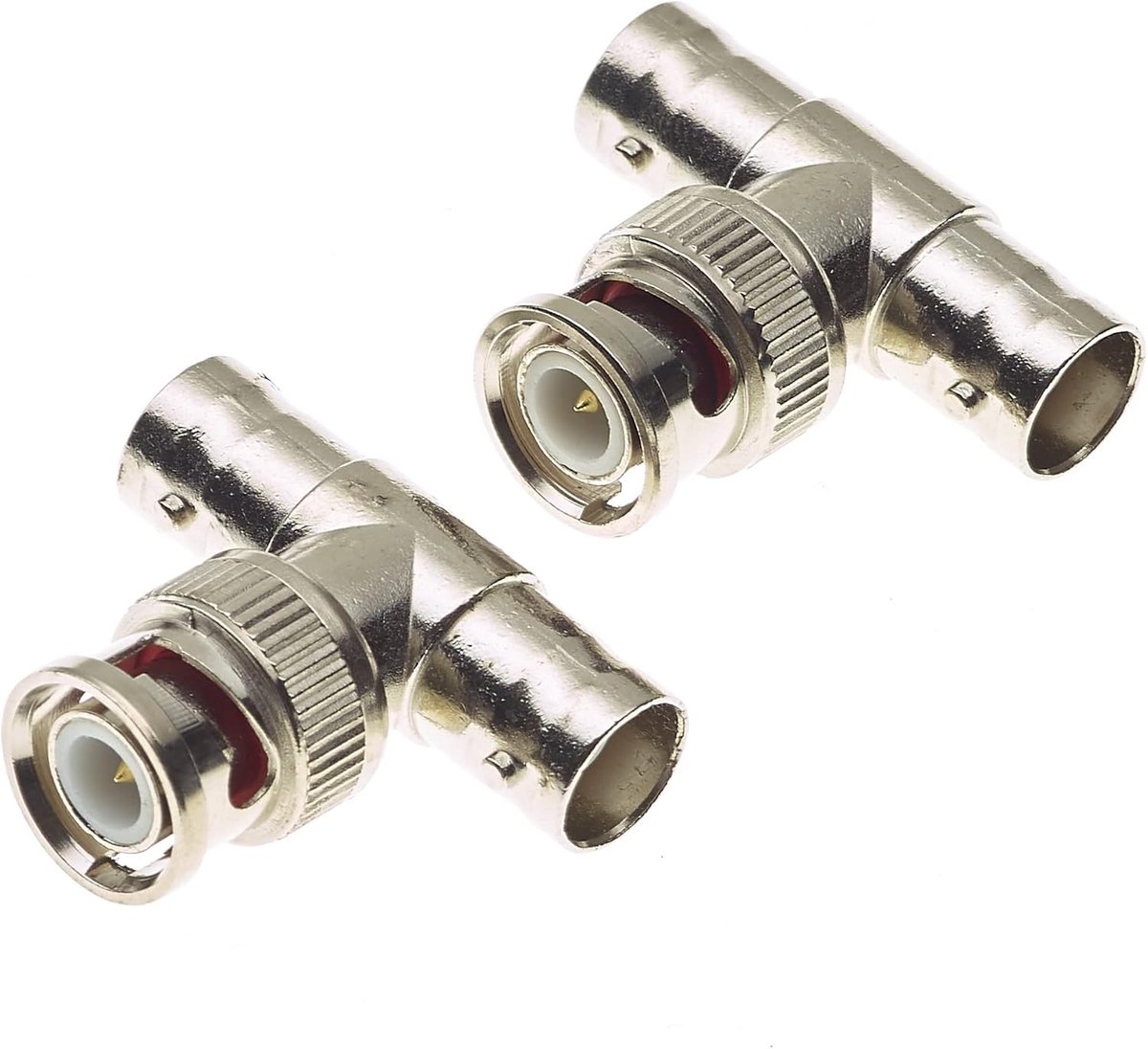 BNC T Adapter - 1 Mannetje naar 2 Vrouwtjes - Coaxiale Kabel Splitter - Ideaal voor Beveiligingscamera - ShopVlot