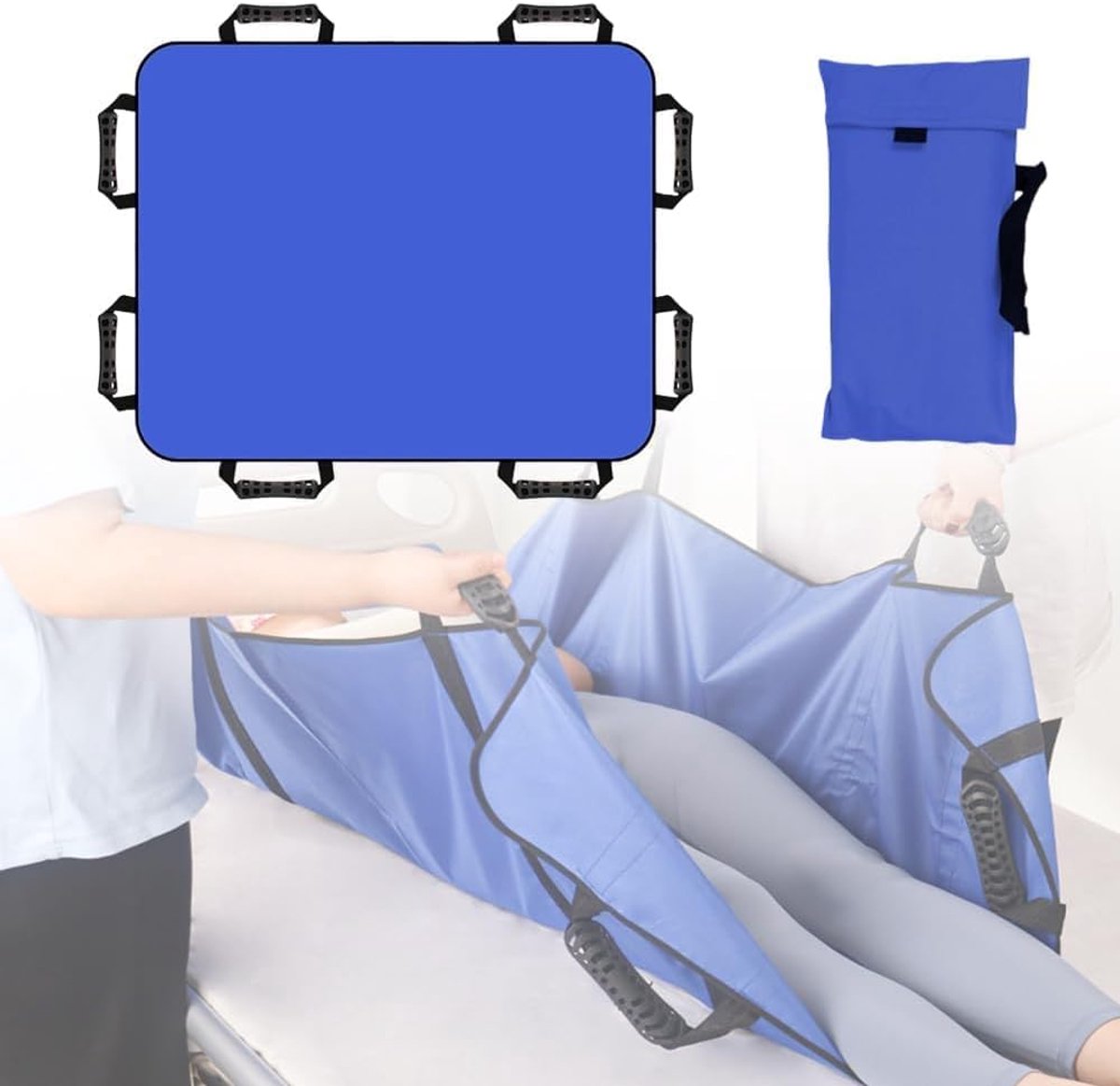 Patientenlifter 120x100 cm - Glijlaken - 8 Versterkte Handgrepen - Veilig en Comfortabel Verplaatsen - ShopVlot