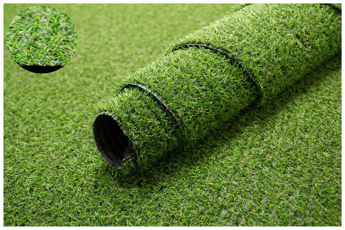 Merkloos Kunstgras 15mm groen voor balkon, terras, zwembad - 200x400 cm
