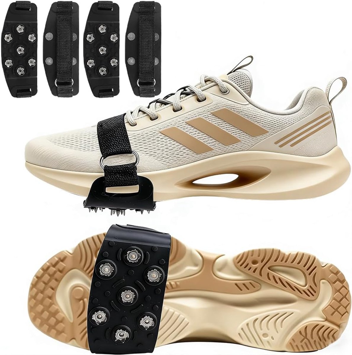 Crampons voor sneeuw en ijs - Unisex met 7 slip-on tanden - Robuust materiaal - ShopVlot