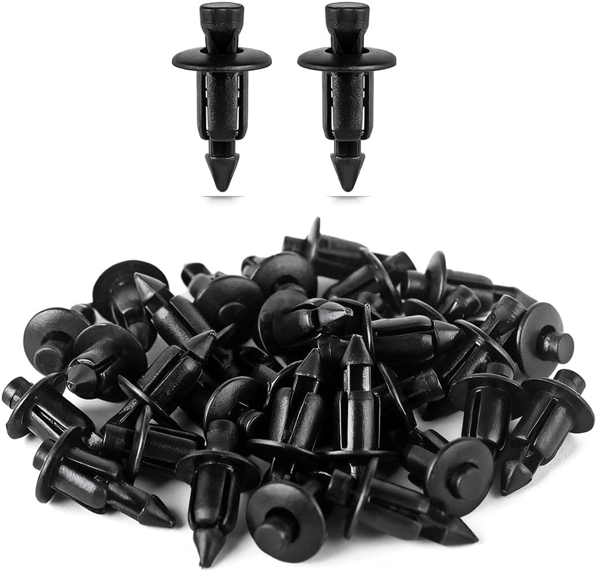 Plastic rivets 6 mm - universele montageclips - 50 stuks - hoogwaardig nylon - ideaal voor voertuigen - ShopVlot