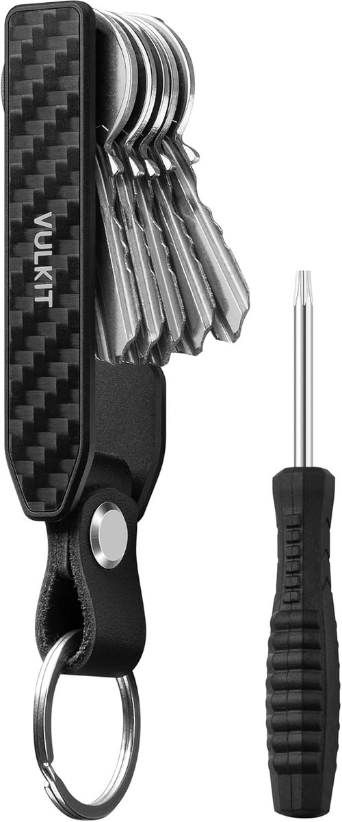 Sleutelorganiser compact - metalen sleutelhanger - voor mannen - georganiseerd onderweg - ShopVlot