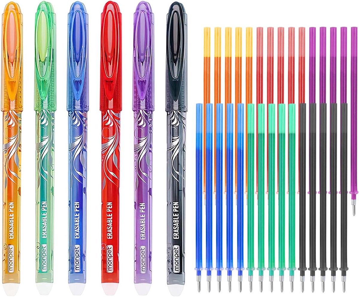 uitwisbare balpen 0,5 mm - rollerbalpen met gum - uitwisbare pen - ideaal voor kantoor en school - SnelShoppen