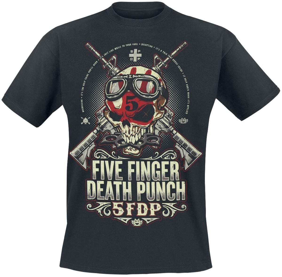 Five Finger Death Punch Protector Heren T-shirt - zwart - 4XL