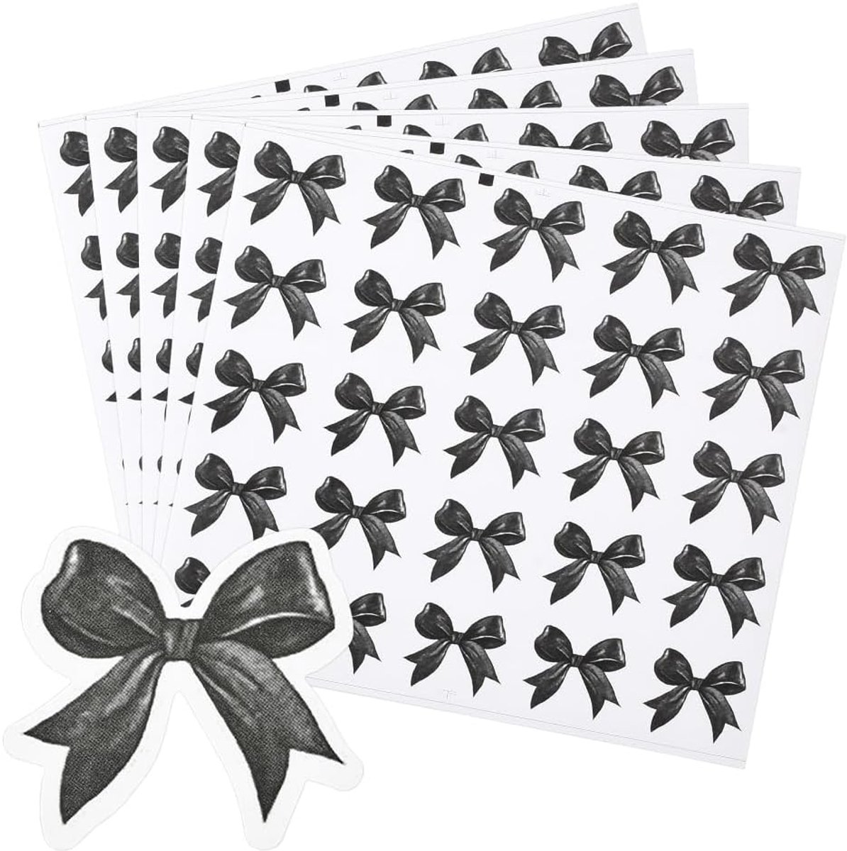 Sticker Bogen 500pcs - Zwart - Waterdicht - Ideaal voor Halloween decoratie - SnelShoppen
