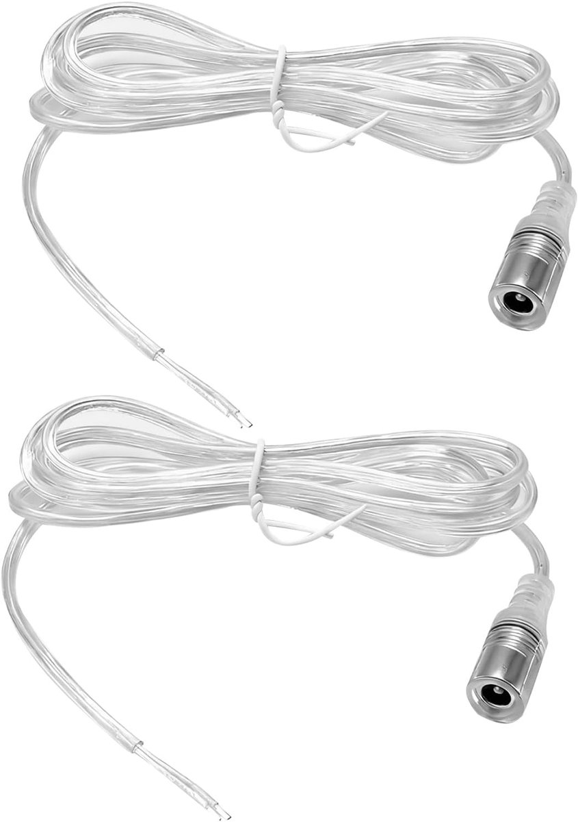 DC holle stekkers 5.5 x 2.1mm - set van 2 - stevige constructie - ideaal voor elektrische projecten - SnelShoppen