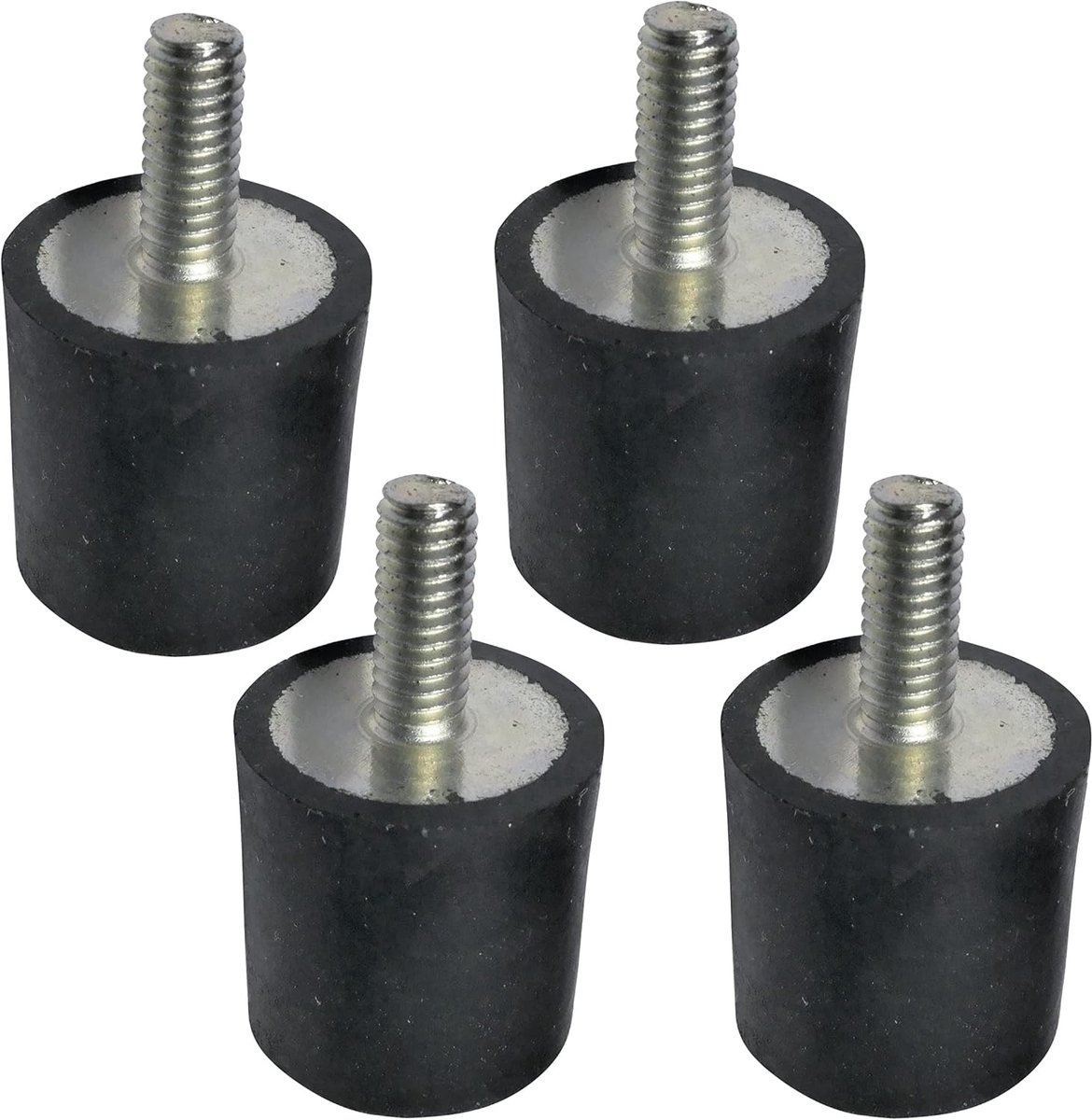 Rubber buffers ronde voeten M4 - Vibration dampers 15mm - Geluiddemping en isolatie - Ideaal voor trillingsabsorptie - SnelShoppen