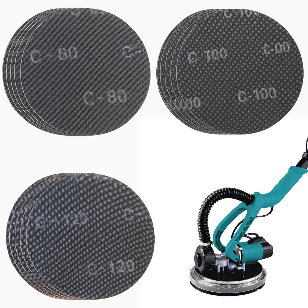 Schuurpapier 225 mm - klittenband - 15 stuks - stofvrij schuurrooster voor wandschuurmachine - SnelShoppen