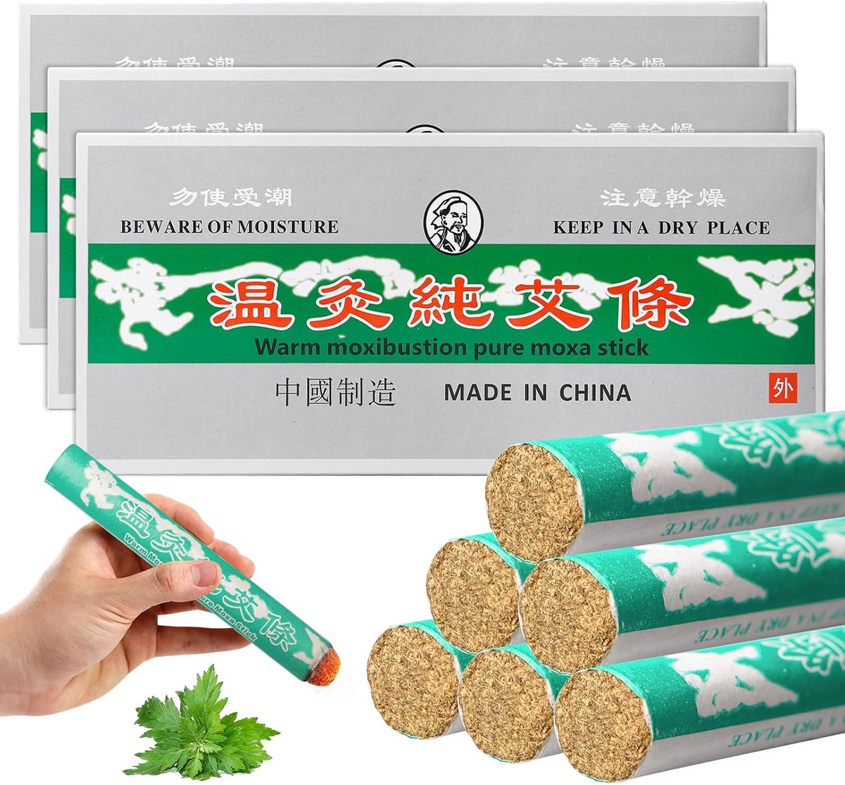 Moxa Sticks 30 Stuks - Pure Natuurlijke Handgemaakte Moxa Rolls - Stimuleert Bloedcirculatie - SnelShoppen