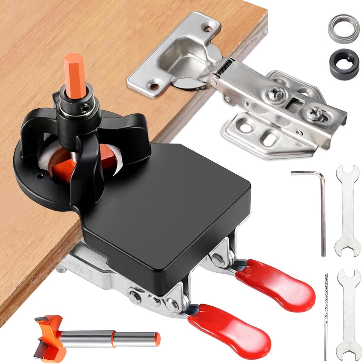 Versteekte Deur Scharnier Tool 35mm - Aluminium Legering - Precisie Boorresultaten - Voor Houtbewerking - SnelShoppen