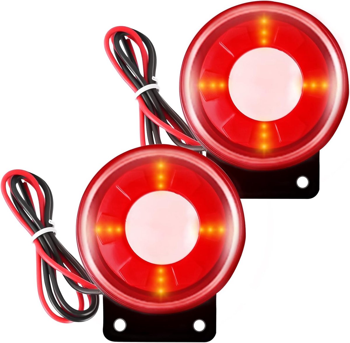 Buzzer alarm 120dB - 2 stuks - Elektronisch lichtalarm - Deterreur voor thuis, garage en bedrijf - SnelShoppen