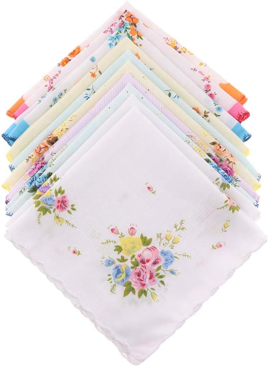 Zakdoeken 10x10 cm - 100% katoen - zacht en sterk - ideaal voor dagelijks gebruik - SnelShoppen