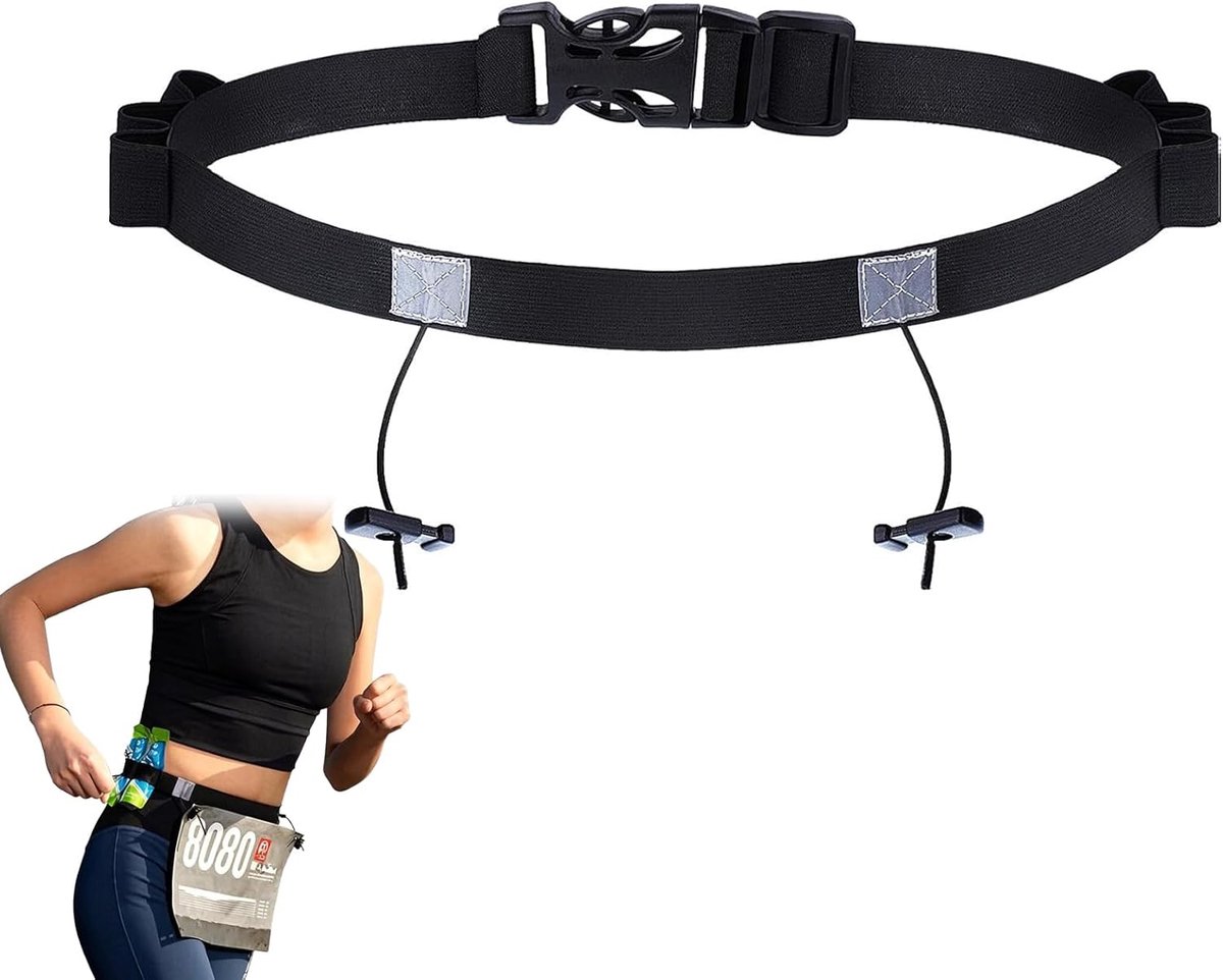 Triatlon-riem verstelbaar - elastisch polyester - gelhouder - ideaal voor hardlopen - SnelShoppen