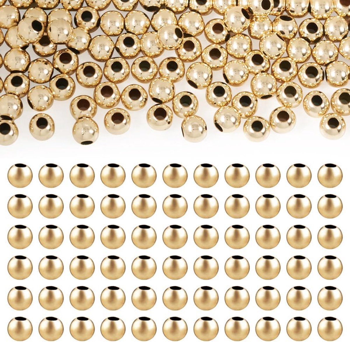 Kralen 14K goudvulling kralen kleine afstandhouders voor het maken van kralenarmbanden, sieraden knutselen