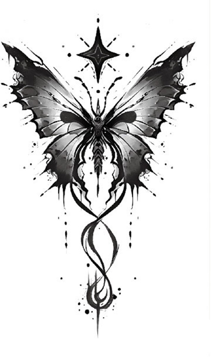 Tijdelijke tattoo vlinder twilight 3 dagen