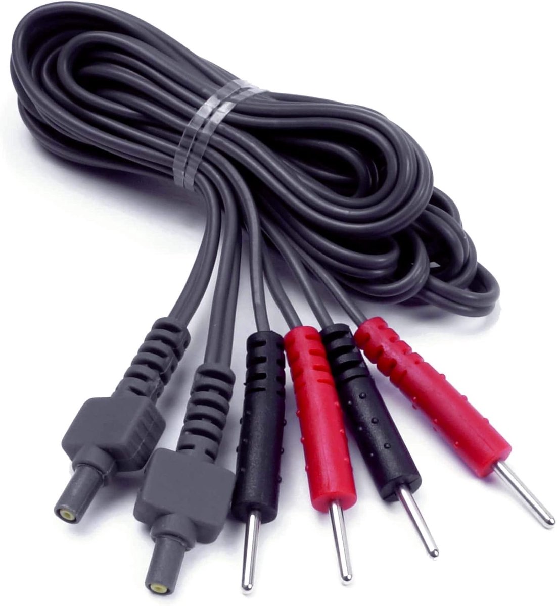 L-ST2 reservekabel voor TENS EMS en sondes | 2 aansluitkabels met 2 mm pin voor Sports TENS 2, Sure Pro en Flexistim en compatibele elektroden en sondes.