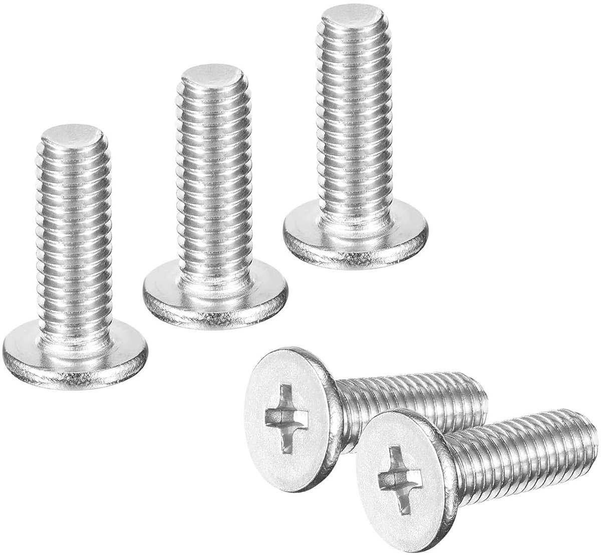 M9,5-0,8 x 14 mm 100 stuks platte kopschroeven 304 roestvrij staal kruiskopschroeven bevestigingselementen voor meubelverbinding