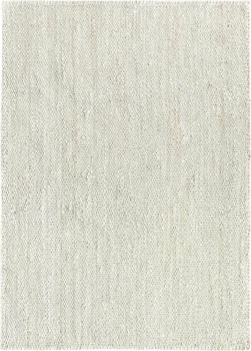 - Jute tapijt, Granada tapijt, 100% wit ivoor, jute vezel, handgeweven, zacht tapijt en hoge sterkte voor woonkamer, eetkamer, slaapkamer, haltapijt, wit (230 x 160 cm)
