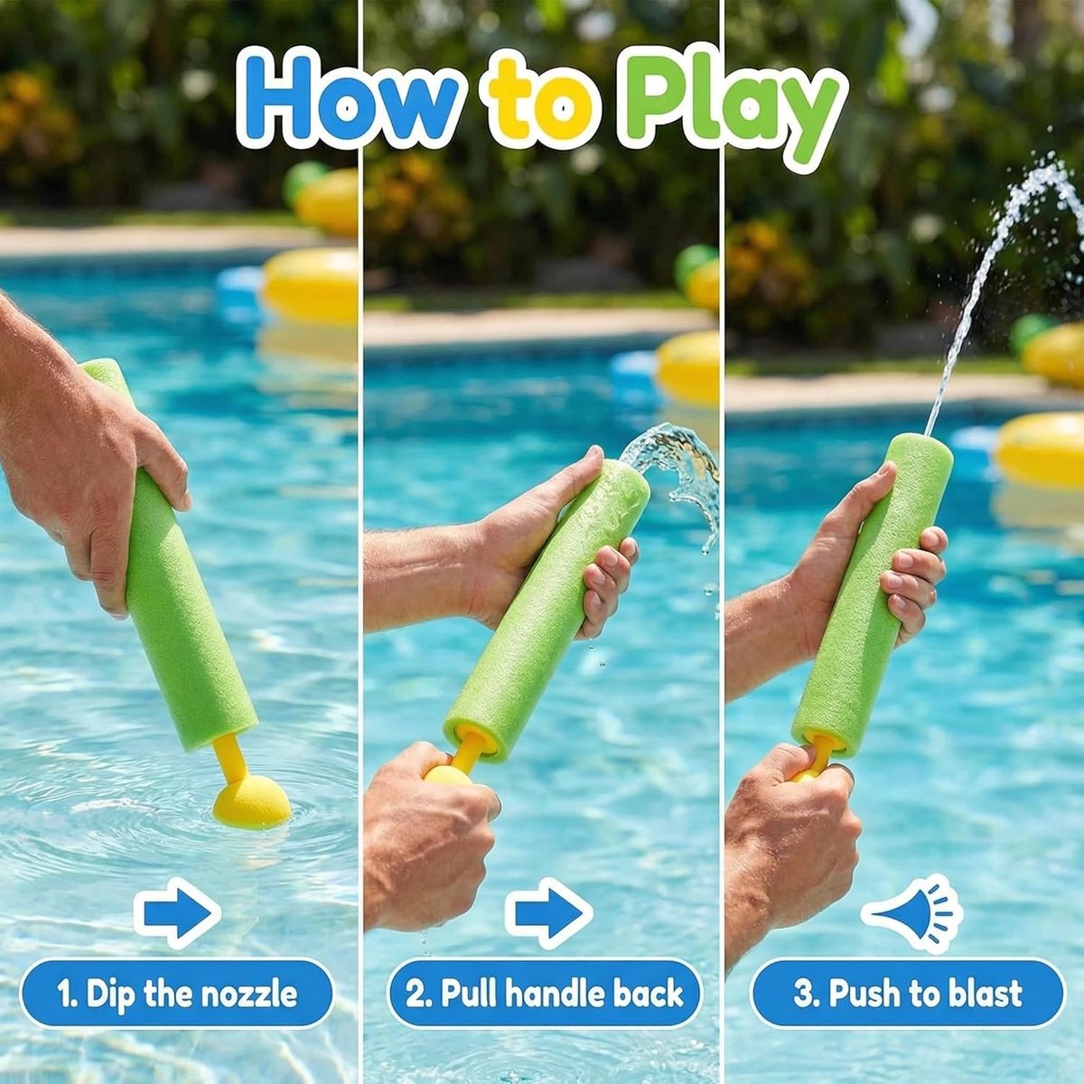 Waterpistolen voor kinderen, 8 stuks, schuimwaterpistool, 21,5 cm, waterpistool, spuitpistool, waterweken, outdoor, strand, tuin, watervechtspeelgoed voor kinderen en