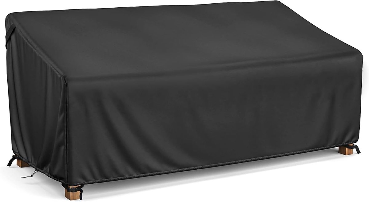 3-zits, stoelhoes voor terrasbank, 600D Oxford, waterdicht, winddicht, uv-bescherming, scheurvast, voor grote buitenstoel (236 x 100 x 90/70 cm)