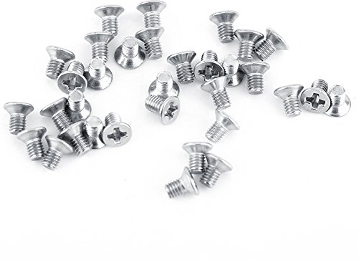 kop schroef, 100 stuks SS304 roestvrij staal platte kop schroef boutbevestiging M3 4 mm 5 mm 6 mm 8 mm 10 mm 12 mm 16 mm 20 mm 30 mm (optioneel) Machine verzonken kop schroef(M3*4)