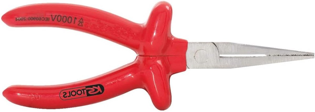 Lange Bek Platte Tang - Monteurs Tang Vlaktang - Onderdelen Bevestigen - Ergonomische Grip - 160mm - Grijs